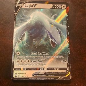 Pokemon- Lugia V card.  $100